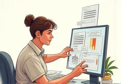 Illustration representing a small business owner.